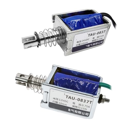U0837 DC 12V Elektromagnet 24VDC TAU0837T Pull Push Hub 10mm Max Kraft 2kg 1St(12V TAU-0837T) von RWGBSFJQ