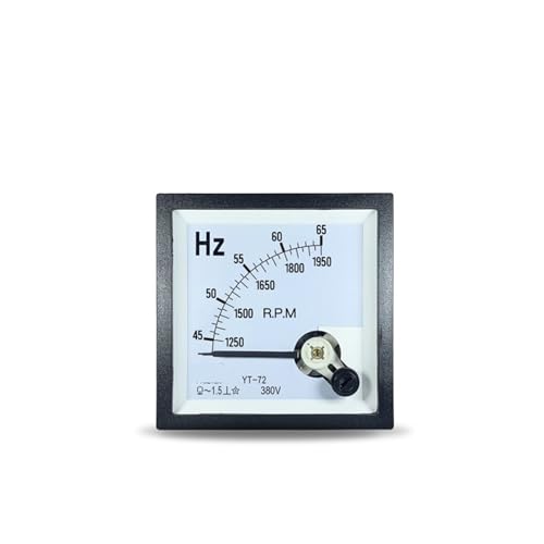 YT72 Drehzahlmesser Frequenzmesser Integrierte Doppelskalaanzeige 45-65Hz 45-55Hz 100V 110V 220V 380V 1St(45-55Hz 100V) von RWGBSFJQ
