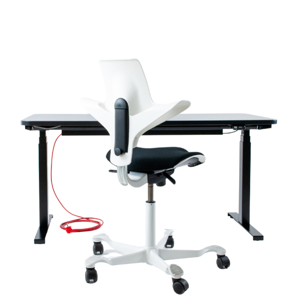 Aktion: Bundle Schreibtisch NewWORK schwarz & HAG CAPISCO PULS 8020 weiß "whi... Aktion: Bundle Schreibtisch NewWORK schwarz & HAG CAPISCO PULS 8020 weiß "whi... von RWH