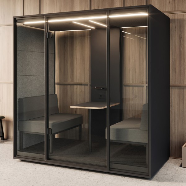 RWH Meetingbox Chat | Akustikbox für 4 Personen | Anthrazit | Konfigurator von RWH