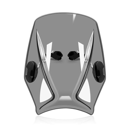 RWITWKPK Motorrad-windschutzscheibe for Honda DAX ST125 ST 125 ST DAX125 2022-2024 Windabweiser Neue Universal Motorrad Windschutz Windschutz Deckt Bildschirm doppelblase windscreen(Light Grey) von RWITWKPK