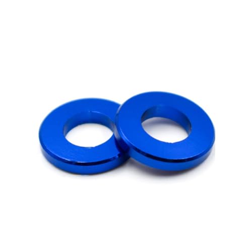 Cxiang-Flache Unterlegscheiben Aluminium Alloy Anodised M3 Colourful Flat Washer Spacer Gasket Thickness 0.25mm 0.5mm 1mm 1.5mm 2mm 2.5mm 3mm, 20PCS, für Bolzenschraube(Blue,M3x6x0.5) von RWLQWEA