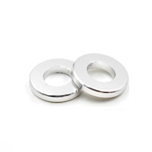 Cxiang-Flache Unterlegscheiben Aluminium Alloy Anodised M3 Colourful Flat Washer Spacer Gasket Thickness 0.25mm 0.5mm 1mm 1.5mm 2mm 2.5mm 3mm, 20PCS, für Bolzenschraube(Silver,M3x6x0.5) von RWLQWEA