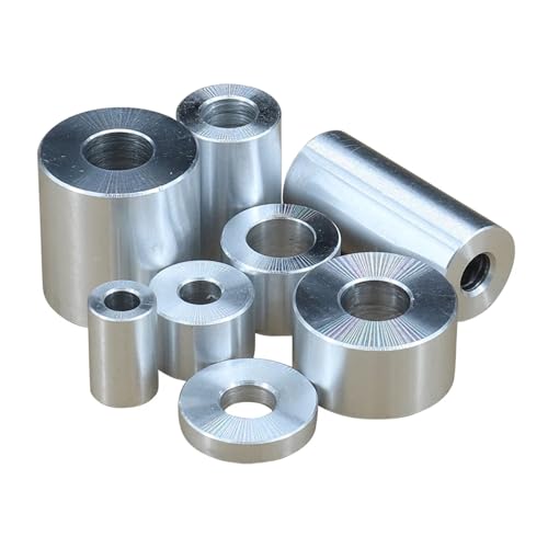 Cxiang-Flache Unterlegscheiben Diameter 30mm M10 M12 M14 M16 M18 M20 Aluminum Bushing Washer Gasket Round Hollow No Thread Standoff Spacer, für Bolzenschraube(D30xd18.2xH,H22(2pcs)) von RWLQWEA
