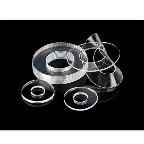 Cxiang-Flache Unterlegscheiben M1.2 M1.4 M1.7 M1.8 -M12 Soft/Hard Plastic PVC Transparent Insulating Plain Gasket Ring Spacer Flat Washer, für Bolzenschraube(Soft,M3x8x1(100pcs)) von RWLQWEA