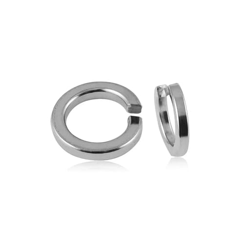 Cxiang-Flache Unterlegscheiben M1.6 M2 M2.5 M3 M4 - M24 A4 316 Stainless Steel Spring Washer Split Lock Elastic Gasket, für Bolzenschraube(20pcs M4) von RWLQWEA