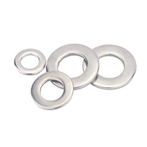 Cxiang-Flache Unterlegscheiben M1.6 M2 M2.5 M3 M4 M5 M6 M8 M10 M12 M16 M20 M24 A2 304 Stainless Steel Flat Washer Plain Gasket For Screw Bolt, für Bolzenschraube((10pcs) M12) von RWLQWEA