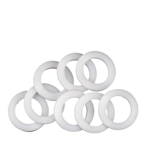 Cxiang-Flache Unterlegscheiben M2-M12 Hard PTFE Gasket Flat Washer Thickness 0.2-1mm ID 4mm~12mm Resistant To High Low Temperature Anti-aging, für Bolzenschraube(6x12x0.5(100pcs)) von RWLQWEA