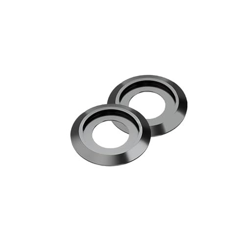 Cxiang-Flache Unterlegscheiben M2 M2.5 M3 M4 M5 M6 M8 Aluminum Cup Head Washer Anodized Colourful Gasket For Button Head Screw Round Washer, für Bolzenschraube(Black,M6 (10Pcs)) von RWLQWEA