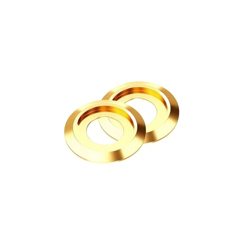 Cxiang-Flache Unterlegscheiben M2 M2.5 M3 M4 M5 M6 M8 Aluminum Cup Head Washer Anodized Colourful Gasket For Button Head Screw Round Washer, für Bolzenschraube(Golden,M5 (20Pcs)) von RWLQWEA