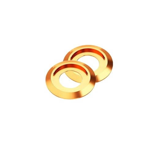 Cxiang-Flache Unterlegscheiben M2 M2.5 M3 M4 M5 M6 M8 Aluminum Cup Head Washer Anodized Colourful Gasket For Button Head Screw Round Washer, für Bolzenschraube(Orange,M2.5 (20Pcs)) von RWLQWEA