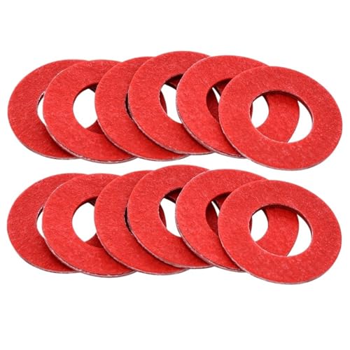 Cxiang-Flache Unterlegscheiben M2 M2.5 M3 M4 M5 M6 M8 M10 M12 M14 M16 M18 M20 Red Paper Insulating Flat Washer Insulation Pad Plain Gasket Spacers, für Bolzenschraube(M2.5x6x0.8(200Pcs)) von RWLQWEA