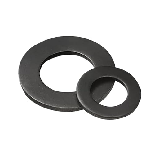 Cxiang-Flache Unterlegscheiben M2 M2.5 M3 M4 M5 M6 M8 M10 M12 M14 M16 M18-M45 Grade 8.8 Black Carbon Steel Plain Gasket Flat Washer, für Bolzenschraube(M16x30x3 x5pcs) von RWLQWEA
