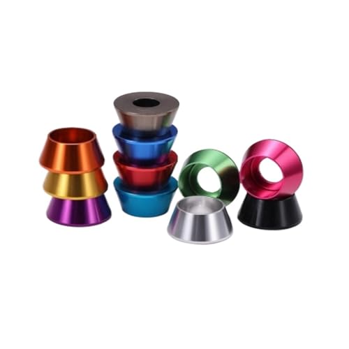 Cxiang-Flache Unterlegscheiben M2 M2.5 M3 M4 M5 M6 M8 Multi-Color Aluminum Washer For Hex Socket Cap Head Screw, für Bolzenschraube(M2.5 10PCS,Gloden) von RWLQWEA