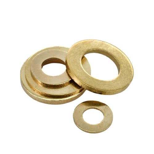 Cxiang-Flache Unterlegscheiben M2 -M20 Solid Brass Flat Washers O Ring Gasket Metal Plain Pad Spacers Seal Oring Washers, für Bolzenschraube(M14x28x2.5(3Pcs)) von RWLQWEA