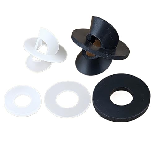 Cxiang-Flache Unterlegscheiben M2 M3 M4 M5 M6 Nylon Washers Rubber Plastic Washers Ultra-thin Insulating Flat Washers, für Bolzenschraube(M3x6x1.2mm(1000pcs),Black) von RWLQWEA