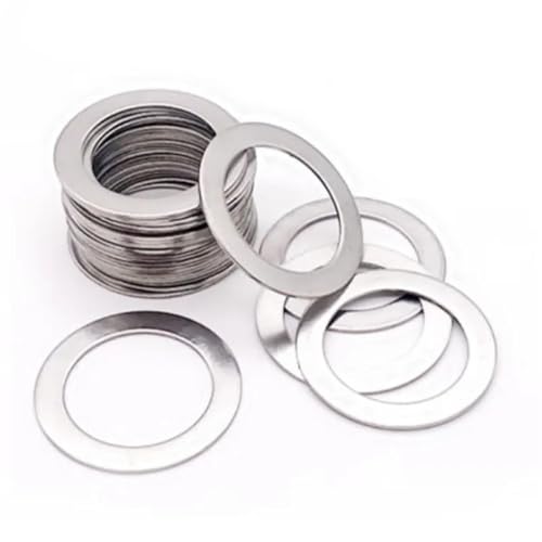 Cxiang-Flache Unterlegscheiben M20 M22 M25 M28 M30 Stainless Steel Flat Washer Ultrathin Gasket Thin Shim Thickness 0.1mm 0.2mm 0.3mm 0.5mm 1mm, 10pcs, für Bolzenschraube(Thickness 0.3mm,M20x28) von RWLQWEA