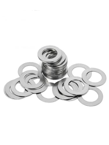 Cxiang-Flache Unterlegscheiben M3-M20 Thin Shim SUS304 Thickness 0.1mm Stainless Steel Flat Washer Ultra Thin Gasket High Precision Adjusting Gasket, für Bolzenschraube(5x8x0.1 (100Pcs)) von RWLQWEA