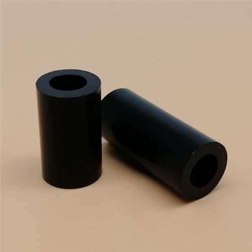 Cxiang-Flache Unterlegscheiben M3 M4 M5 M6 M8 Black ABS Nylon Non-Threaded Spacer Hollow Round Standoff Washer For PCB Board Support TV Install, 25pcs, für Bolzenschraube(M5 ID5.4mm OD9mm,Length 12mm) von RWLQWEA