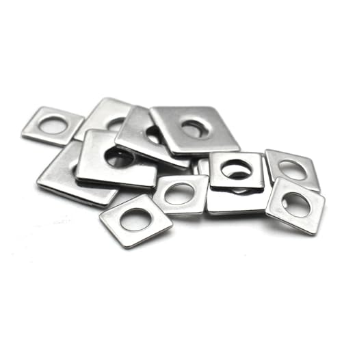Cxiang-Flache Unterlegscheiben M3 M4 M5 M6 M8 M10 M12 M14 M16 M20 304 Stainless Steel Square Flat Washer, für Bolzenschraube(M16x50x5mm 1pcs) von RWLQWEA