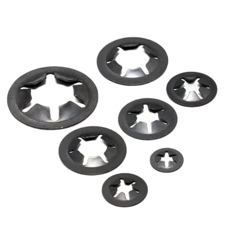 Cxiang-Flache Unterlegscheiben M3 M4 M5 M6 M8 M10 M12 Push-on Locking Washers 65 Manganese Steel Lcok Plum Bearing Retaining Rings Washer Clip, für Bolzenschraube(M12X25 50PCS) von RWLQWEA