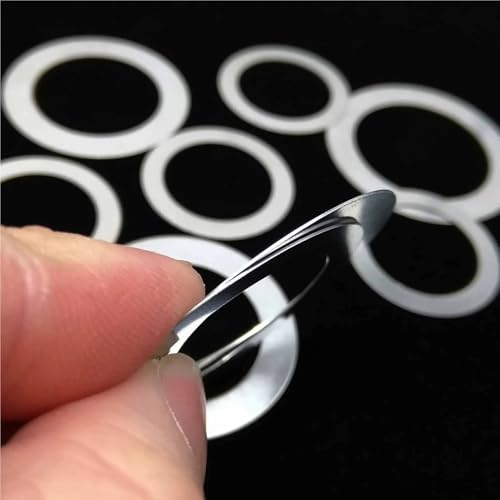 Cxiang-Flache Unterlegscheiben M3 M4 M5 M6 M8 M9 M10 M12 To M40 304 Stainless Steel Ultrathin Adjust Gasket Shim Ultra Thin Flat Washer, für Bolzenschraube(100pcs M7x13xThick,Thick 0.1mm) von RWLQWEA