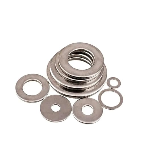 Cxiang-Flache Unterlegscheiben M4 M5 M6 M8 M10 Titanium Oversized Flat Pad Broaden Thickening Washer Titanium Flat Widen Washer Ti GR2, 5PCS, für Bolzenschraube(M6) von RWLQWEA