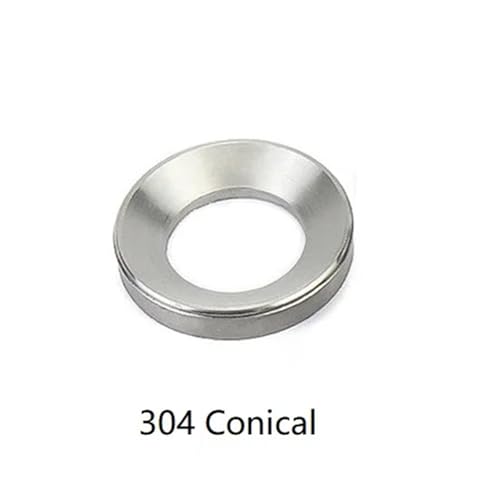 Cxiang-Flache Unterlegscheiben M6 - M48 304 Stainless Steel Carbon Steel Conical Spherical Washer Countersunk Washer Concave Convex Cone Gasket, für Bolzenschraube(304 Conical,M24-1pcs) von RWLQWEA