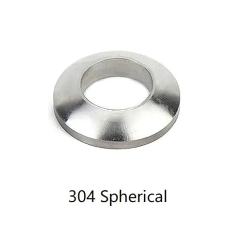 Cxiang-Flache Unterlegscheiben M6 - M48 304 Stainless Steel Carbon Steel Conical Spherical Washer Countersunk Washer Concave Convex Cone Gasket, für Bolzenschraube(304 Spherical,M12-2pcs) von RWLQWEA
