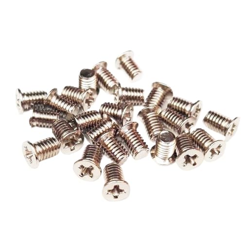RWLQWEA Mdingbao-Strukturschrauben Computer PC Case 2.5 3.5Inch Hard Drive HDD Caddy Hot Swap Server Tray Mount Screw Flat Countersunk Head Bolt， 50pcs， Stark verschleißfest(Silver M3x4.8mm) von RWLQWEA