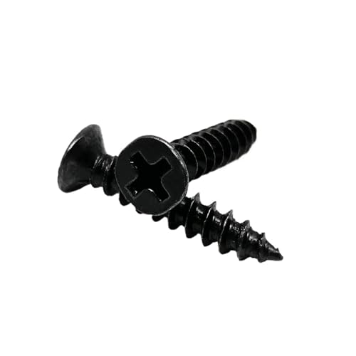 RWLQWEA Mdingbao-Strukturschrauben M1 M1.2 M1.4 M1.7 M2 M2.6 M3 M3.5 Black Steel Mini Micro Flat Countersunk Round Pan Head Self Tapping Wood Screw, 100pcs, Stark verschleißfest(20 Mm,M2.3) von RWLQWEA