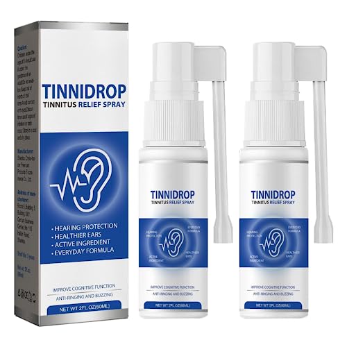 2Stk Luhaka TinniDrop Tinnitus Relief Spray, Linderung von Tinnitus bei Ohrensausen, Tropfen gegen Ohrensausen, Schmerzen, Tinnitus, Ohrrückseite, Ohrenbeschwerden von RWRAPS