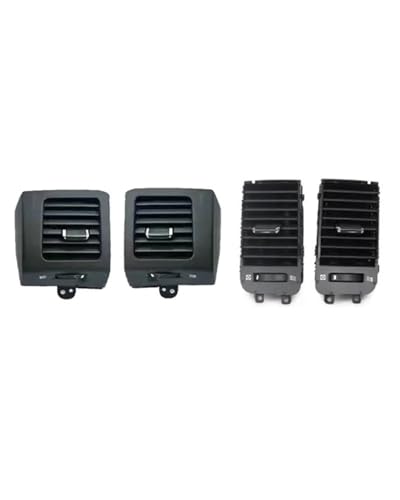 RWRAPS Auto A/C Entlüftung Für Toyota Für Land Für Cruiser Prado LC120 Für Lexus GX470 2003 2004 2005 2006 2007 2008 2009 4Pcs Auto Dashboard Klimaanlage Vent Outlet Lüftungsgitter(Black) von RWRAPS