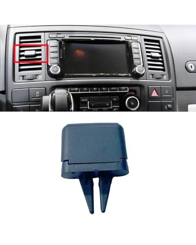 RWRAPS Auto A/C Entlüftung Für VW Für Transporter T5 Multivan 2008 2009 2010 2011 2012 2013 2014 2015 1pc Auto Front Dash AC Klimaanlage Vent Outlet Einstellen Clip Lüftungsgitter(Centra Left 1pc) von RWRAPS