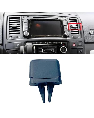 RWRAPS Auto A/C Entlüftung Für VW Für Transporter T5 Multivan 2008 2009 2010 2011 2012 2013 2014 2015 1pc Auto Front Dash AC Klimaanlage Vent Outlet Einstellen Clip Lüftungsgitter(Centra Right 1pc) von RWRAPS