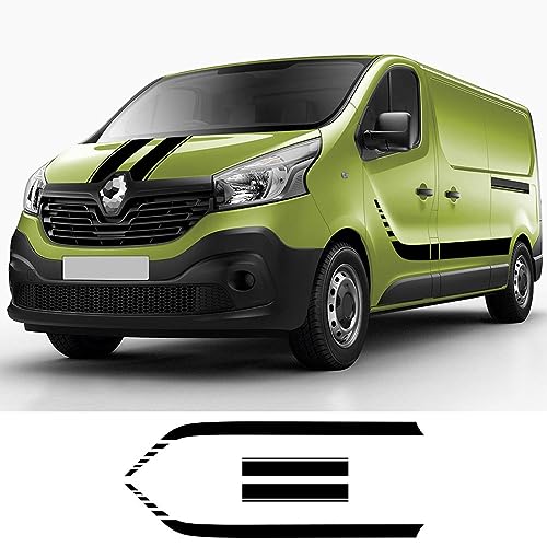 RWRAPS Autotür-Seiten-Grafikaufkleber, Vinylfolie, Motorhaube, Motorhaube, Aufkleber, Tuning-Zubehör, passend für Renault Trafic 2 3 MK3 MK2 von RWRAPS