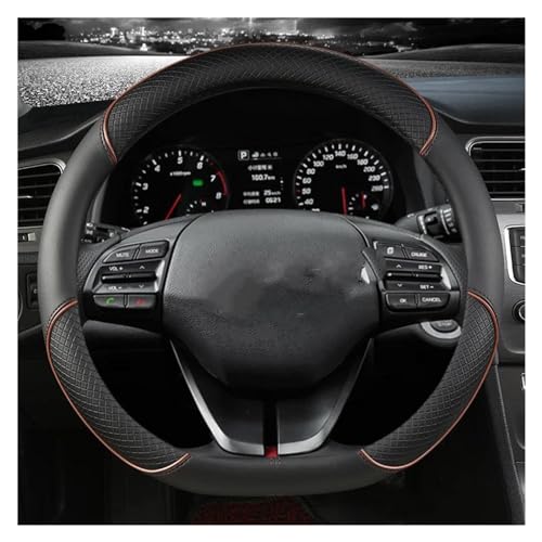 RWRAPS Lenkrad Abdeckung Für Hyundai Für Ioniq 2016 2017 2018 2019 2020 2021 2022 D Form PU Leder Auto Lenkrad Abdeckung Auto Lenkradbezug (Size : Coffee) von RWRAPS