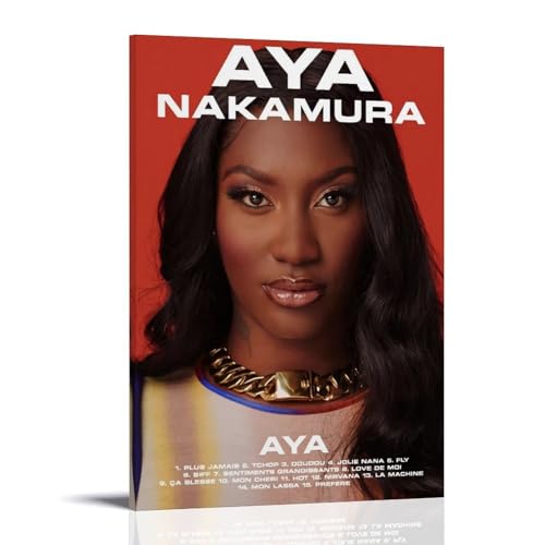RWTWQGEQWGR Aya Nakamura Album, Aya-Poster, Kunst, Wanddekoration, ästhetisches Cover, Poster, Design, Gemälde, 40 x 60 cm, Rahmenstil von RWTWQGEQWGR