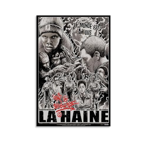 RWTWQGEQWGR Filmposter La Haine, Wanddekoration, ästhetisches Cover, Poster, Design, Gemälde, 20 x 30 cm, ungerahmter Stil RWTWQGEQWGR Filmposter La Haine, Wanddekoration, ästhetisches Cover, Poster, Design, Gemälde, 20 x 30 cm, ungerahmter Stil von RWTWQGEQWGR