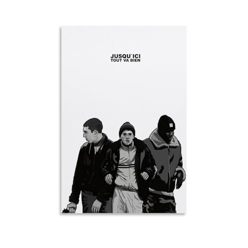 RWTWQGEQWGR Filmposter La Haine, Wanddekoration, ästhetisches Cover, Poster, Design, Gemälde, 50 x 75 cm, ungerahmter Stil von RWTWQGEQWGR