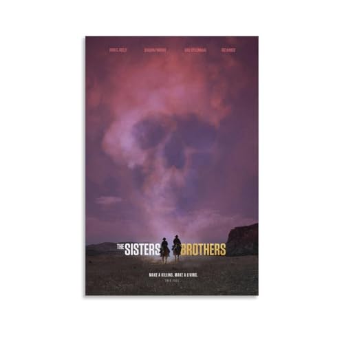 RWTWQGEQWGR Filmposter "The Sisters Brothers", Wanddekoration, ästhetisches Cover, Poster, Design, Gemälde, 30 x 45 cm, ungerahmter Stil RWTWQGEQWGR Filmposter "The Sisters Brothers", Wanddekoration, ästhetisches Cover, Poster, Design, Gemälde, 30 x 45 cm, ungerahmter Stil von RWTWQGEQWGR