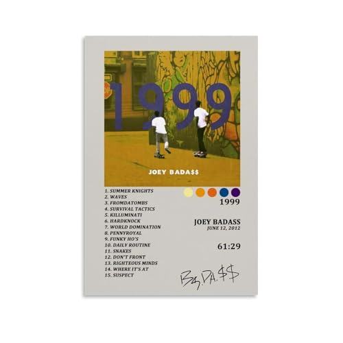 RWTWQGEQWGR Joey Badass Album 1999 Tracklist-Poster, Kunst, Wanddekoration, ästhetisches Cover, Poster, Design, Gemälde, 40 x 60 cm, ungerahmter Stil RWTWQGEQWGR Joey Badass Album 1999 Tracklist-Poster, Kunst, Wanddekoration, ästhetisches Cover, Poster, Design, Gemälde, 40 x 60 cm, ungerahmter Stil von RWTWQGEQWGR