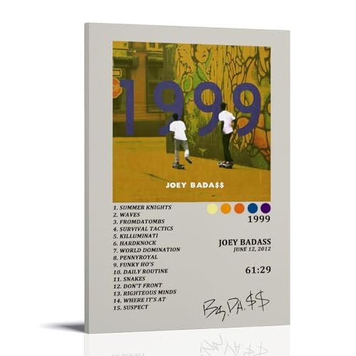 RWTWQGEQWGR Joey Badass Album 1999 Tracklist-Poster, Kunst, Wanddekoration, ästhetisches Cover, Poster, Design, Gemälde, 50 x 75 cm, Rahmenstil RWTWQGEQWGR Joey Badass Album 1999 Tracklist-Poster, Kunst, Wanddekoration, ästhetisches Cover, Poster, Design, Gemälde, 50 x 75 cm, Rahmenstil von RWTWQGEQWGR