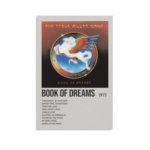 RWTWQGEQWGR Steve Miller Band Book Of Dreams, Poster, Kunst, Wanddekoration, ästhetisches Cover, Poster, Design, Gemälde, 60 x 90 cm, ungerahmter Stil RWTWQGEQWGR Steve Miller Band Book Of Dreams, Poster, Kunst, Wanddekoration, ästhetisches Cover, Poster, Design, Gemälde, 60 x 90 cm, ungerahmter Stil von RWTWQGEQWGR