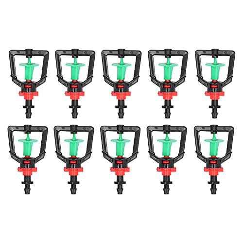 RWUDV Mikro-Rotationssprinkler, 10 Set, Rotierende G-Typ-Mikrodüse, Pflanzen, Bewässerungssprinkler, Brechungssprühdüse für Baumschulen, Gewächshaus, Netzraum von RWUDV