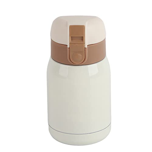 Wasserflaschen-Thermoskannen, 200/360 Ml, Mini-Edelstahl, Doppelwandig, Vakuumisoliert, Thermo-Wasserflasche, Bürobecher(Beige) von RWUDV