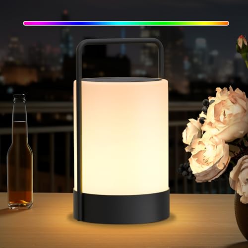 RWWR LED Solar Tischlampe Outdoor 2-in-1 Aufladung Tischlampe kabellos Akku Tischleuchte aufladbar 8 Farben IP44 für Camping Garten Balkon Terrasse RWWR LED Solar Tischlampe Outdoor 2-in-1 Aufladung Tischlampe kabellos Akku Tischleuchte aufladbar 8 Farben IP44 für Camping Garten Balkon Terrasse von RWWR
