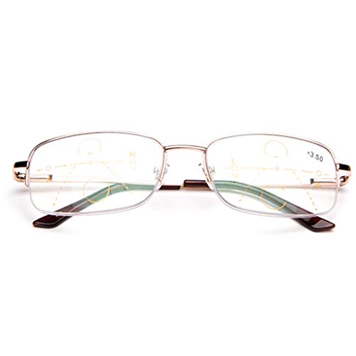 Multifokale Dioptrien-Gleitsichtbrille Lentes, Blaulichtfilter-Lesebrille, Anti-Blaulicht-Handybrille Nah und Fern Dual-Use Unisex Reader von RXBFD