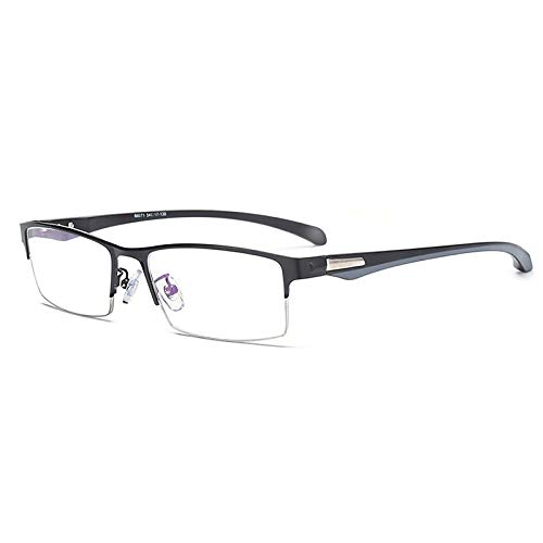 RXBFD Blaulichtfilter Brille Photochrome Progressive multifokale Lesebrille, Halbrandbrille mit Metallrahmen aus Kunstharz. Polarisierte Sonnenbrille Federscharnier Leser für Männer und Frauen von RXBFD