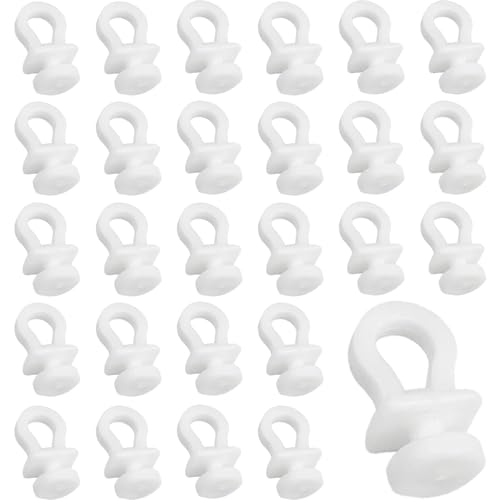 RXKFIGX 100 Stück Weiß Kunststoff Vorhang Haken Gleithaken Schienen Gardinengleiter Schienen-Laufrollen Faltengleiter für Vorhangschiene für Curtain Hooks Duschvorhang Türvorhänge von RXKFIGX